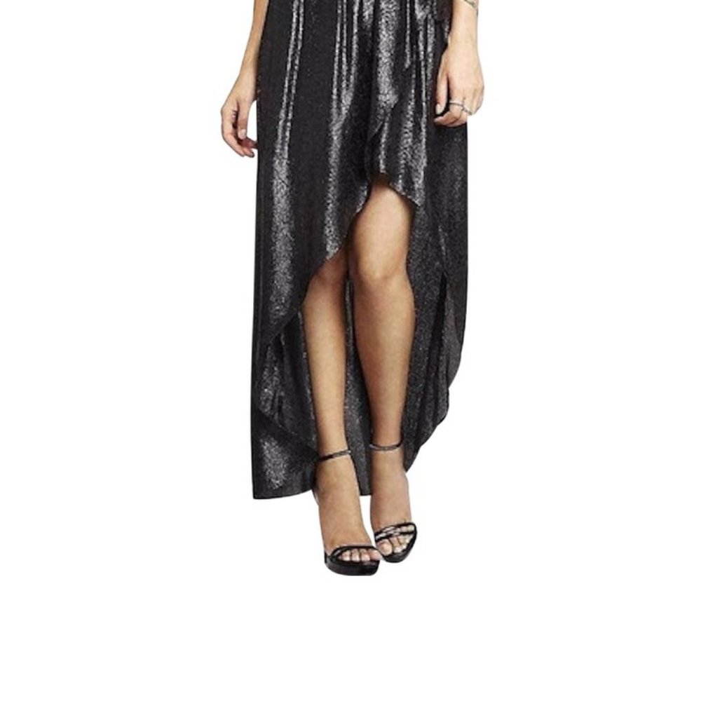 Express - Black High Low Sparkle Dress - Picture 3 of 6